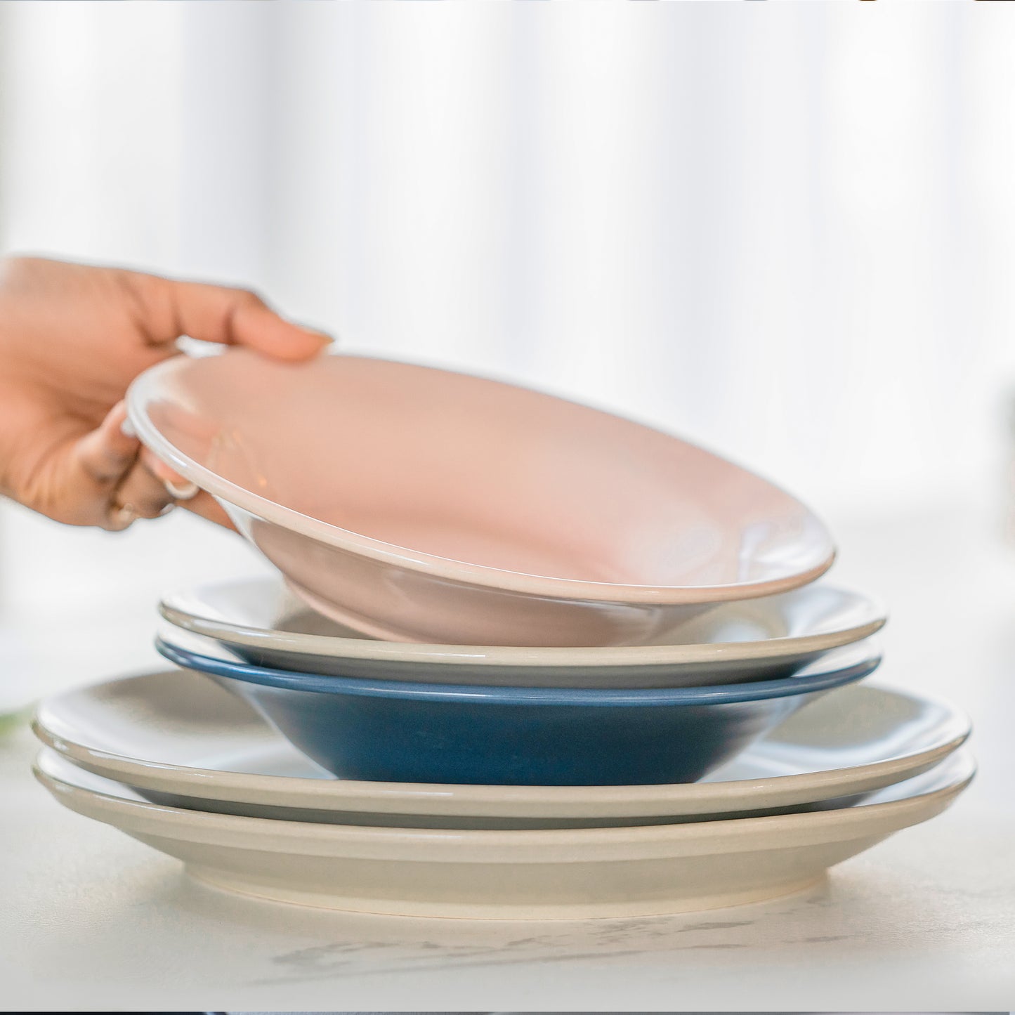 Handmade Ceramic Pasta Plate Set of 2